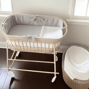 Wholesomelinen Breathable, Organic, and Natural Moses Basket Liner