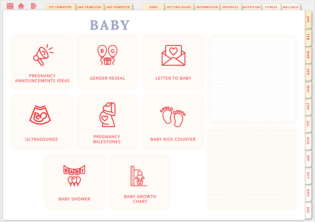 Wholesome Linen Ultimate Pregnancy Planner | Digital Maternity &amp; Baby Organizer | Comprehensive &amp; Hyperlinked PDF - Wholesome Linen