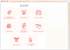 Wholesome Linen Ultimate Pregnancy Planner | Digital Maternity & Baby Organizer | Comprehensive & Hyperlinked PDF - Wholesome Linen