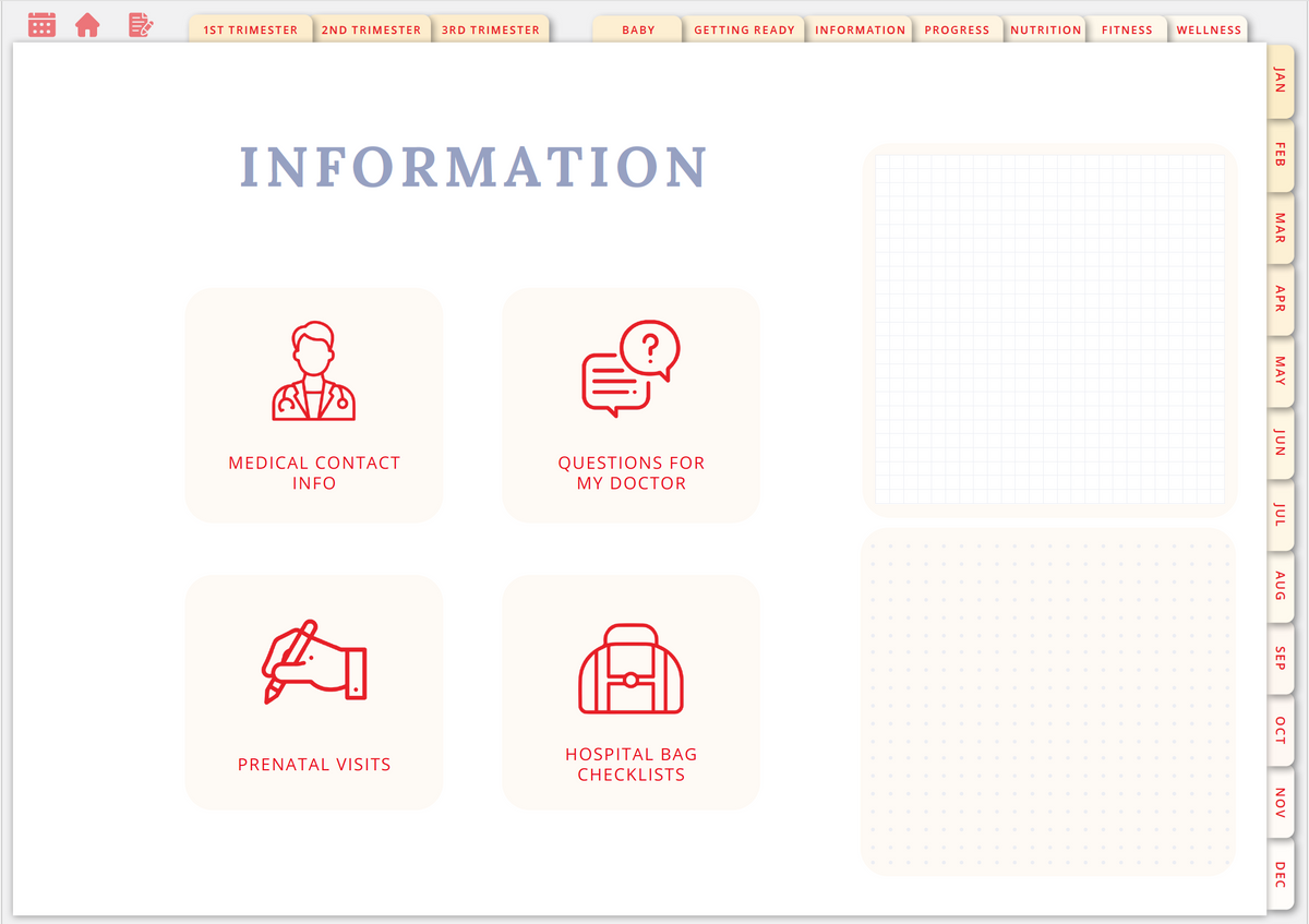 Wholesome Linen Ultimate Pregnancy Planner | Digital Maternity &amp; Baby Organizer | Comprehensive &amp; Hyperlinked PDF - Wholesome Linen