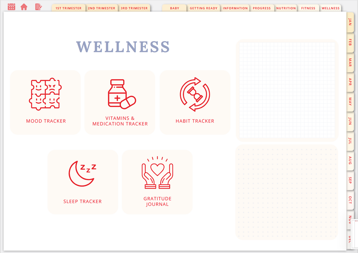 Wholesome Linen Ultimate Pregnancy Planner | Digital Maternity &amp; Baby Organizer | Comprehensive &amp; Hyperlinked PDF - Wholesome Linen