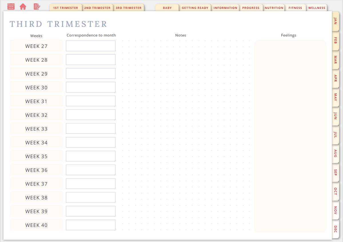 Wholesome Linen Ultimate Pregnancy Planner | Digital Maternity &amp; Baby Organizer | Comprehensive &amp; Hyperlinked PDF - Wholesome Linen