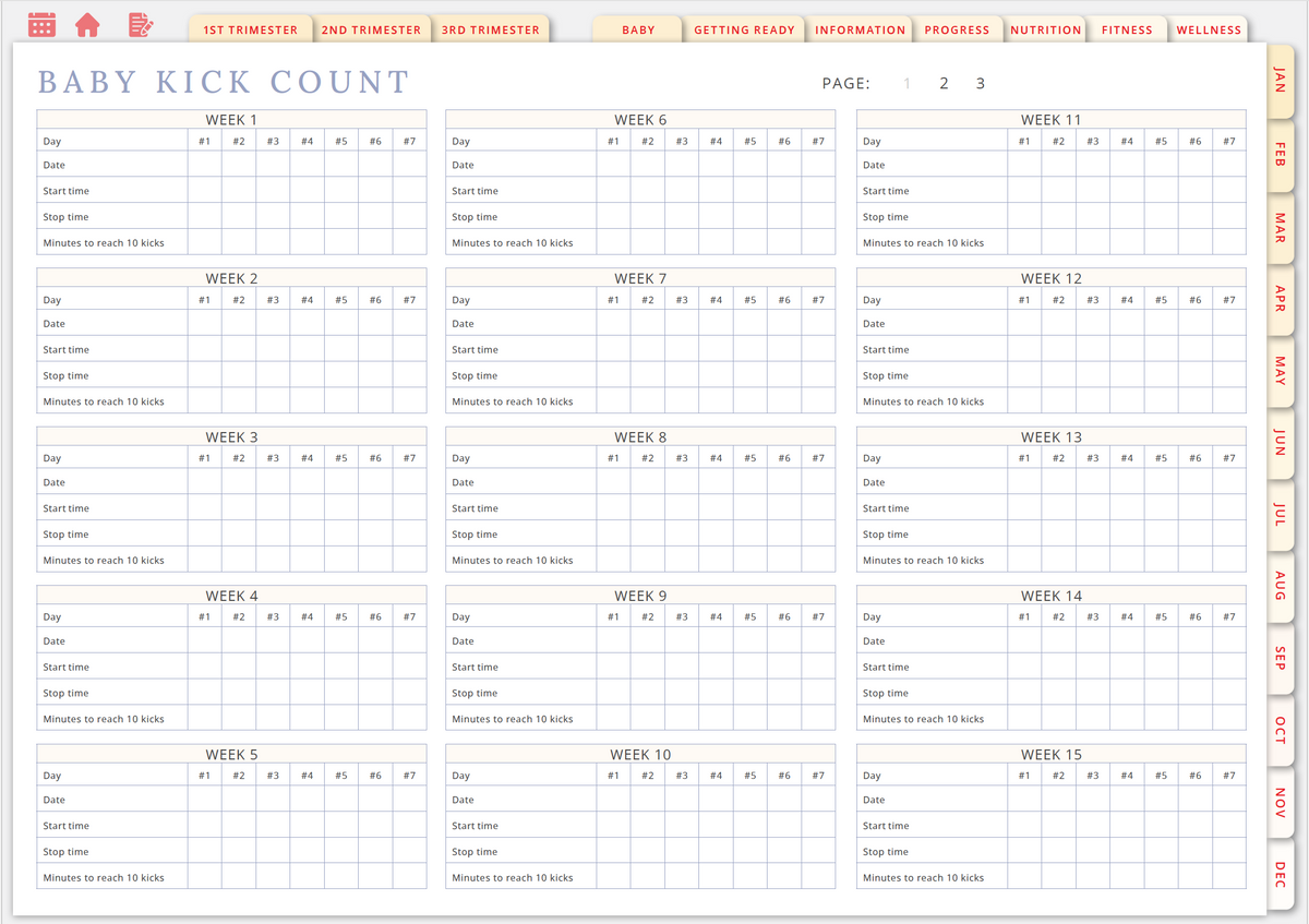Wholesome Linen Ultimate Pregnancy Planner | Digital Maternity &amp; Baby Organizer | Comprehensive &amp; Hyperlinked PDF - Wholesome Linen