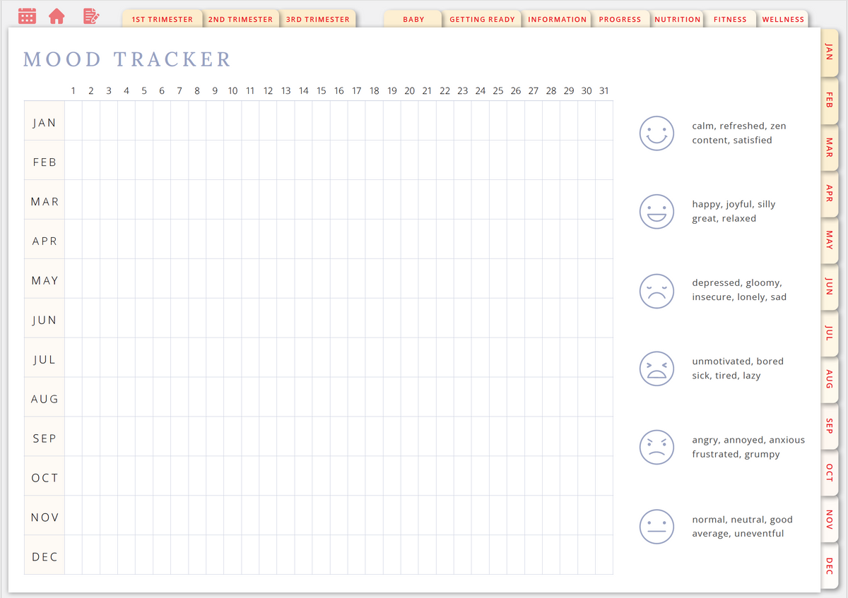 Wholesome Linen Ultimate Pregnancy Planner | Digital Maternity &amp; Baby Organizer | Comprehensive &amp; Hyperlinked PDF - Wholesome Linen