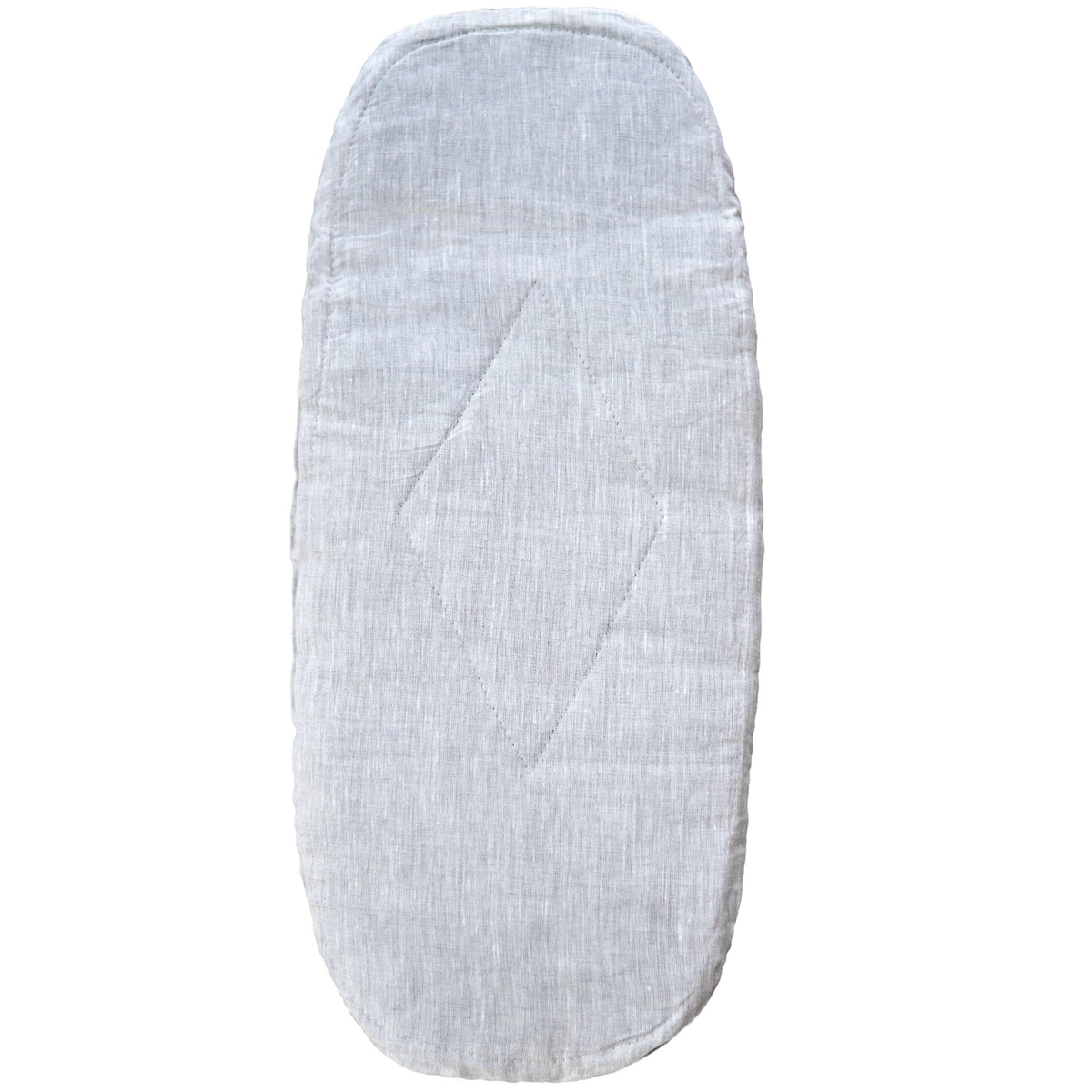 Wholesome Linen - Custom Sized Oval Organic Flax Baby Mattress for Bassinet &amp; Moses Baskets - 13 x 28 x 1.7 in
