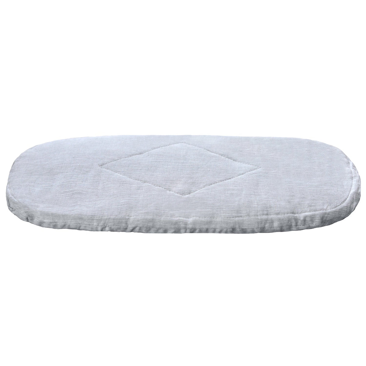 Wholesome Linen - Custom Sized Oval Organic Flax Baby Mattress for Bassinet &amp; Moses Baskets - 13 x 28 x 1.7 in