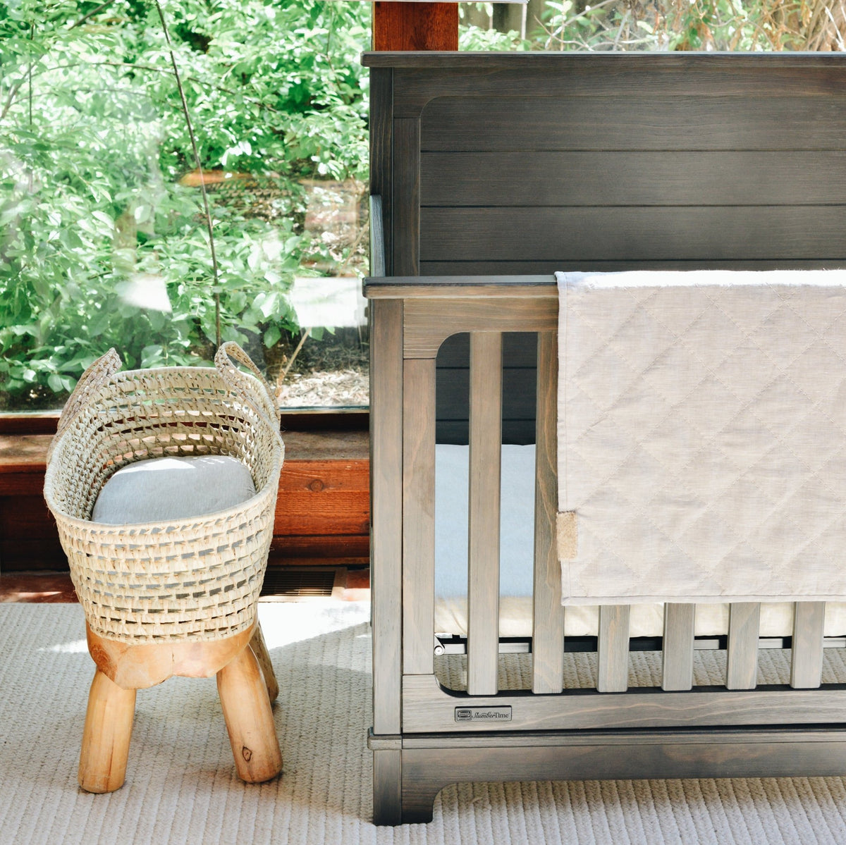 Wholesome Linen - Custom Sized Rectangular Organic Flax Baby Cradle Mattress - 15 x 30 x 1.7