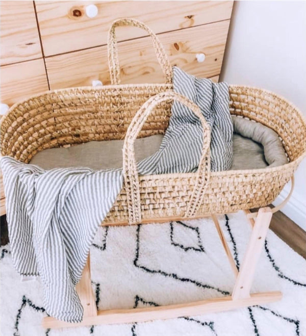 Moses Basket with Stand Wholesome Linen