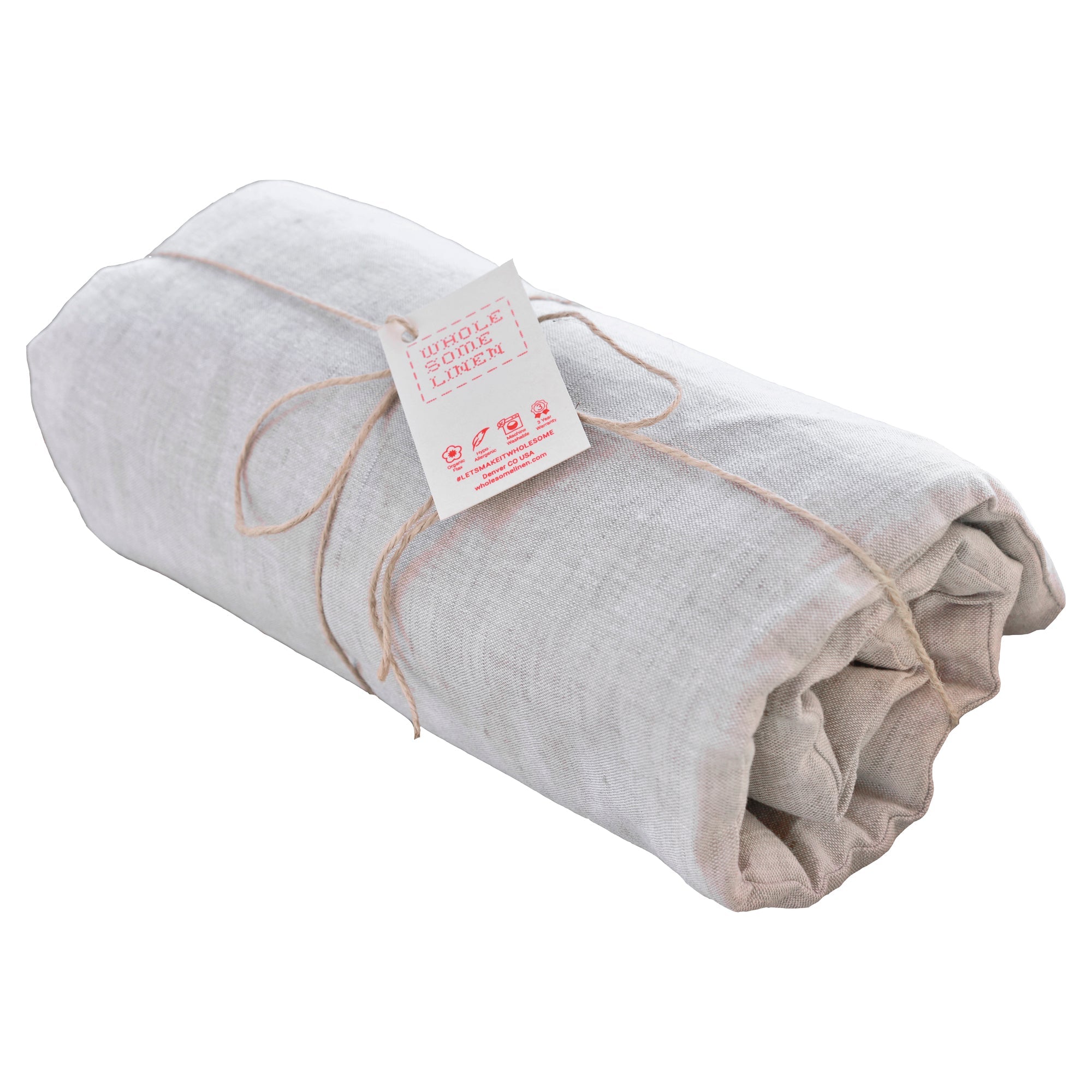 Wholesome Linen - Organic Baby Diaper Changing Mat w/ Removable Cover - 