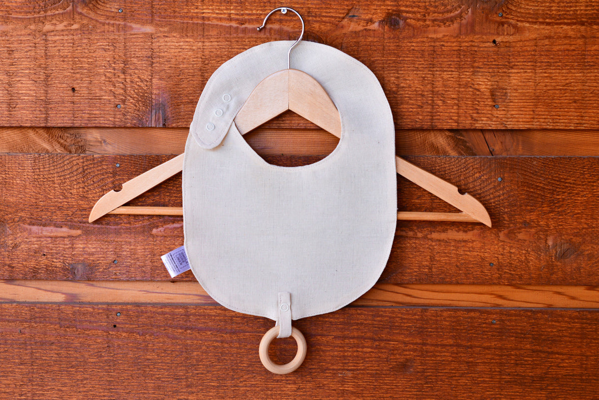 Organic Linen Bibs & Wooden Teether - Wholesome Linen